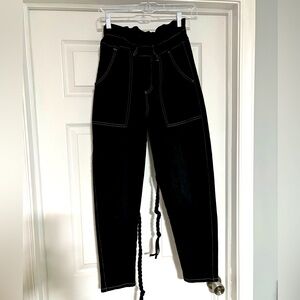 Something Navy Black High Rise Jeans with Belt
